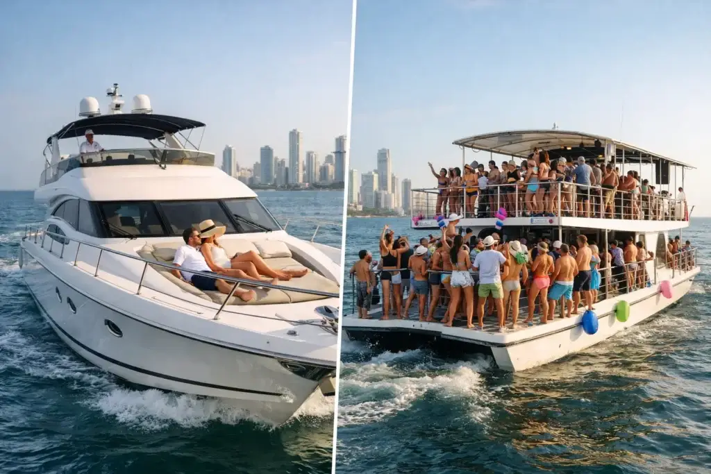 Private Yacht or Party Boat for Your Cartagena Day?